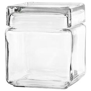 Anchor Hocking Clear Glass Square Storage Jar
